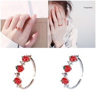 【CH*】 Elegant Strawberry Adjustable  Cubic Zirconia Jewelry