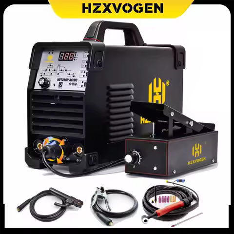 HZXVOGEN 4 in 1 HF TIG AC/DC Aluminum Welding Machine 200A MMA ARC Argon Precise Digital Pulse 2T/4T