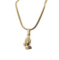 10k Gold Religious Palm Necklace
