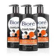 Charcoal Acne Clearing Facial Cleanser with 1% Salicylic Acid and Natural Charcoal, Helps Prevent Br