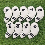 MANNYI Wedge cover Iron pole cover Golf Putter Accessories Embroidery 4-9PSAX Golf Iron Covers Set G