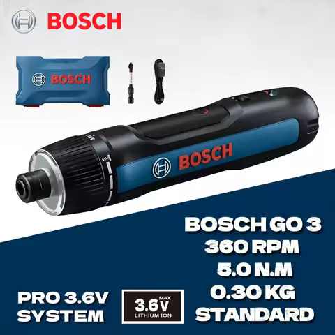 BOSCH GO 3 Mini Electrical Screwdriver 3.6V Lithium-ion Battery Rechargeable Cordless Drill with Box