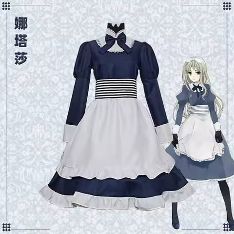 Anime Axis Powers Hetalia Cosplay Costume Belarus Natalya Maid Outfit Cosplay Cute Lolita Style Hall