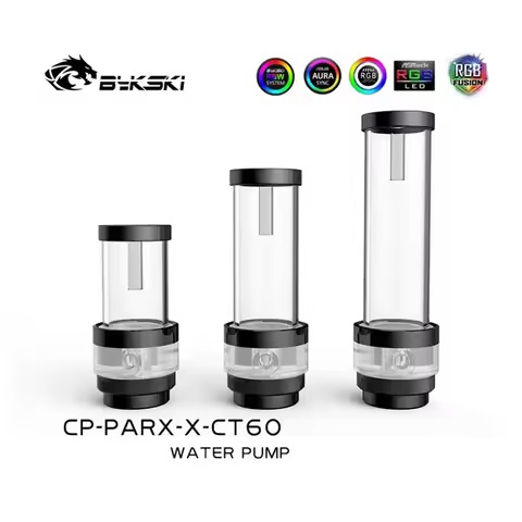 Bykski CP-PARX-X-CT60 DDC AIO Pump Reservoir Combo Silent 5V 12V RGB 100/150/200MM Water Cooling PWM