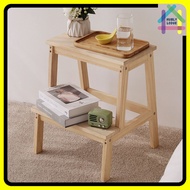 SOLID WOODEN STEP STOOL ASPEN STOOL CHAIR DECORATIVE STOOL BANGKU TANGGA LADDER STOOL BEDSIDE WOODEN