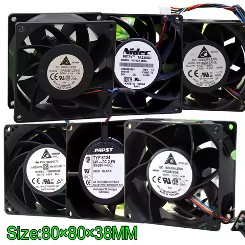 Cooling Fan For 80mm DC 12V 2.34A 80 * 80 *38mm Delta TFB0812UHE FFB0812EHE THB0812BE TYP8124K V3513
