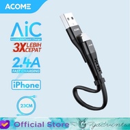 ACOME ADL KABEL CHARGER IPHONE LIGHTNING POWERBANK FAST CHARGING 2.4A