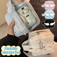 Star Wing Zip Pouch Quilted Coin Purse & Makeup Bag 4 Colors Cute Portable Storage
