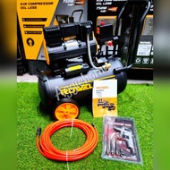 ROWEL ปั๊มลม รุ่น RW-075-24 1แรงม้า 750วัตต์ 220V 24ลิตร 8บาร์ OIL FREE AIR COMPRESSOR ปั๊มลมออยฟรี