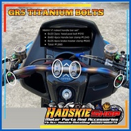 ♗ ┘ ➧ REAL TITANIUM GR5 BOLTS HANDLE BAR SET FOR NMAX V1/2 (bolts only)