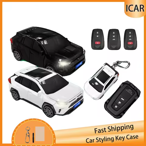 Creative Key Case for Toyota Rav4 Car Model for Toyota C-HR CHR Prius RAV 4 Camry Corolla Smart Remo