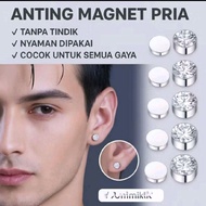Non-pierced titanium magnetic diamond Earrings for men and women, rust-proof quality for men and wom