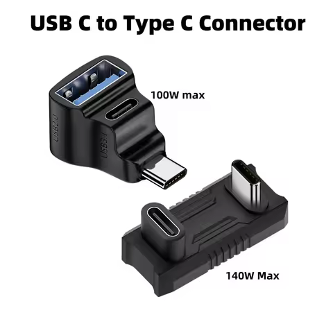 180° U-Shaped USB C Adapter Type C Male To Female PD140W Fast Charging 20Gbps Data Transfer For Asus