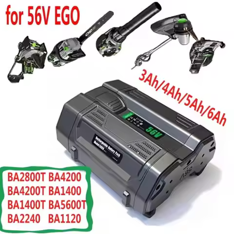 For EGO BA2800 56V 6000mAh battery replacement, compatible with EGO BA2800T BA4200 BA1120 real capac