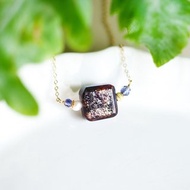 為迷路而生 / 找回方向感 流星雨 紫藍血滴堇青石 方糖鎖骨鍊