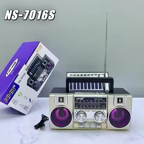 NS-7016S FM AM SW 3 Band Radio Rechargeable Radio Wireless Bluetooth Speaker USB TF Card Mp3 Player 