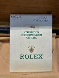 T876022 Rolex16234 紙一張，不要問來源，自己都唔知點解會有。