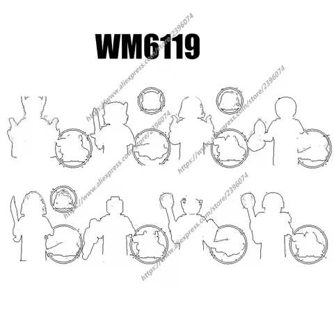 1PCS Action Figures Building Blocks Series WM6119 WM2187 WM2188 WM2189 WM2190 WM2191 WM2192 WM2193 W