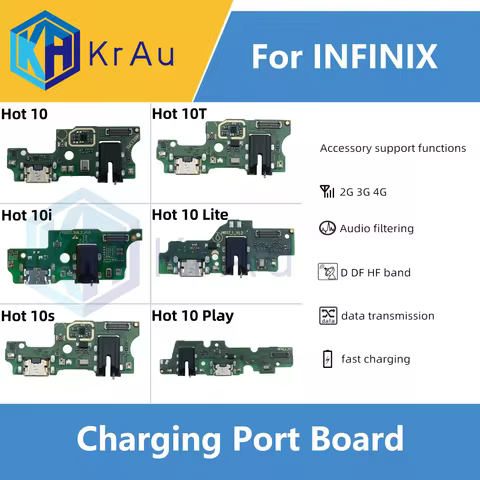 For Infinix Hot 10 Hot 10 Lite Hot 10T Hot 10s Hot 10i Hot 10 Play Charging Port Board Flex Cable US