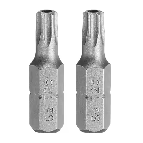 2/5/10pcs T6 T8 T10 T15 T20 T25 T27 T30 T40 Torx Screwdriver Bit 1/4" Hex Shank 25mm S2 Star Head He