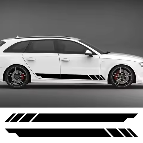 Car Sticker Side Stripe Racing Door Vinyl Decal Graphics Auto Accessories For Audi A4 B8 B9 B7 8W 8K