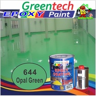 644 OPAL GREEN ( 5L ) Epoxy Floor Paint Coating ( GREENTECH EPOXY ) 5L (Cat Lantai quality / mici / nippon PAINT99