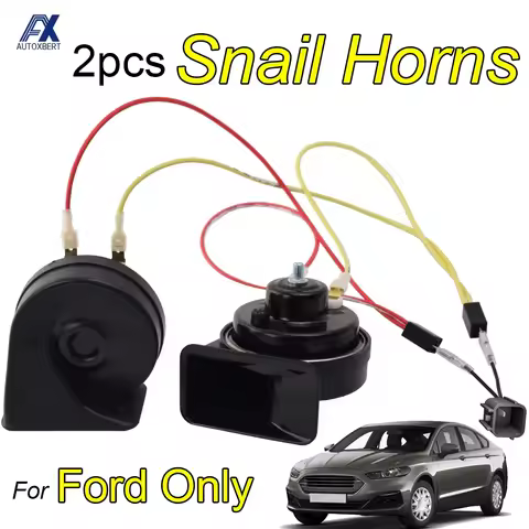 12V 125db Loud 410/510Hz Dual Pitch Snail Horn For Ford Focus Fiesta Mondeo C-Max Kuga KA Expedition