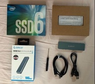 Intel SSD 6 512GB with Orico NVMe M.2 Enclosure