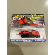 Hot Wheels Car Culture Team Transport set featuring a Toyota AE86 Sprinter Trueno on a Fleet Street 