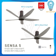 KDK 60" Sensa5 K15Z5 QEY/REY 5 Blade Ceiling Fan With LCD Remote Control