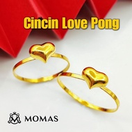 Cincin Love Gemuk Emas 916 Original Cincin Love Pong Emas 916 Tulen Cincin Love Viral Emas Bajet Mur