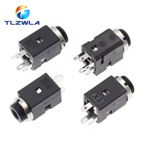 3.5MM Vertical socket 3Pin 4Pin 5Pin Stereo Female Socket Jack with Screw 3.5 Audio PJ-341 2/3/4 Pol