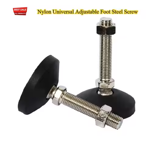 1Pcs M8 M10 M12 M14 M16 M18 M20 Nylon Universal Adjustable Foot Steel Screw Thread Adjustable Levell