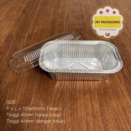 Aluminum Foil Food Container 320ml PREMIUM + Lid (10 sets) 4432-P