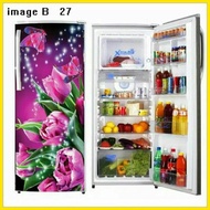 ✹ ✹ ❐ Refrigerator Sticker 1 Door Wallpaper Refrigerator 1 Door Purple Tulip