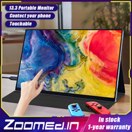ZOOMEDIN Portable Monitor 14" Touch Screen for Laptop Full HD 1920 x 1080 IPS Usb Type-c HDMI Display