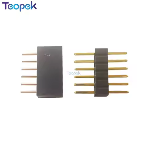 20pcs 6pin LED Connector, 6 Pin 1.27mm Needle Distance, Male to Male/ Female Connector For Philips H