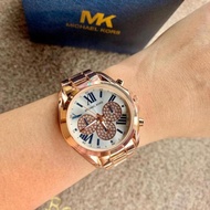 Michael Kors Fashion Dias 3 Chronograph Numeral EJG All Gold Stainless Steel Watch for Women