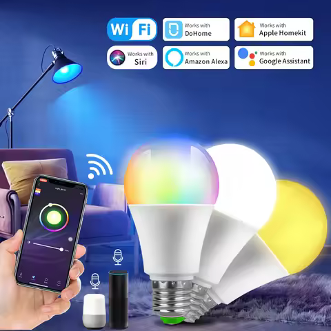 1/2/4PCS DoHome Homekit Siri Smart Bulb E27 12W WiFi Alexa Lamp Voice Control Google Assistant 85-26