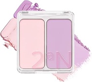 2aN Dual Color Face Blusher, Buildable & Blendable Cheek Color, Powder Blush, Korean Beauty (01 Cott
