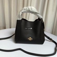 Chris精品代購 COACH 寇馳78800 新款手提菜籃包 全素面牛皮 黑色單肩斜背包  原裝正品 美國代購