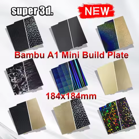 BambuLab A1 Mini Build Plate Smooth Textured H1H PEY PEO PET PEI Bed Spring Steel Pei Sheet 184x184 
