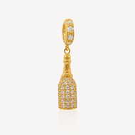 916 Gold Bottle Charm