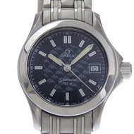 OMEGA海馬系列120米雅克·馬約爾腕錶，限量版1500枚，機芯型號1424 2586.80，不銹鋼錶殼，銀色石英機芯，指針式顯示，海軍藍錶盤，女士款 [二手]