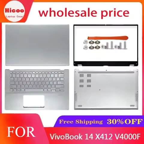 New For ASUS VivoBook 14 X412 V4000F LCD Back Cover/Front Bezel/Palmrest/Bottom Case Top Case 14 inc