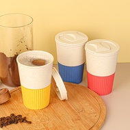 Coffee Cup Wheat Straw Milk Tea Cup Tea Cup Anti-scalding Anti-slip High-value Household Water Cup C