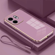 Soft Case Infinix Hot 50i NFC Casing Luxury 6D Plating Free TALI Strap