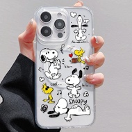 Transparent Case Cartoon Motif Snoopy Clear Case For Oppo RENO 6 4G 6 PRO 6 5G 7 5G 8 5G RENO 11 5G 