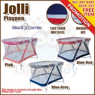 Giant Carrier Jolli Playpen Blue Grey Crib for Ba00