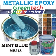 ME213 MINT BLUE  ( Metallic Epoxy Paint ) 1L METALLIC EPOXY FLOOR EPOXY PROTECTIVE &amp; COATING Tiles &amp; Floor Greentech